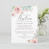 Invitation Aquarelle florale Succulente | Baptême élégant (Debout devant)