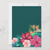 Invitation Aquarelle florale tendance Mariage vert tropical (Dos)