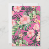 Invitation Aquarelle florale tendance Mariage vert tropical (Dos)