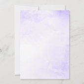 Invitation Aquarelle Florale violette or Quinceañera (Dos)
