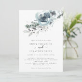 Invitation Aquarelle Florales hiver Mariage de Noël (Debout devant)