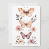 Invitation Aquarelle Florales Papillons Quinceañera CUSTOM (Dos)