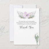 Invitation Aquarelle Florals Angel Ailes Merci (Devant)