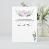 Invitation Aquarelle Florals Angel Ailes Merci (Debout devant)