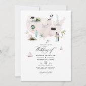 Invitation Aquarelle Floride USA Destination Mariage Photo (Devant)