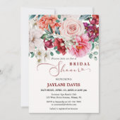 Invitation Aquarelle floue Boho Peony Fête des mariées (Devant)