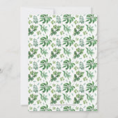 Invitation Aquarelle Foliage Fête des mariées de verdure (Dos)