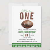 Invitation Aquarelle Football première année bas 1er annivers (Devant)