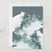 Invitation Aquarelle Forêt Pin vert Mariage (Dos)