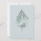 Invitation Aquarelle Forêt Pin vert Mariage (Dos)