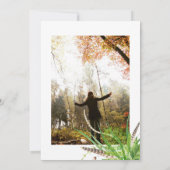 Invitation Aquarelle Forêt rustique Célébration de la vie Pho (Dos)