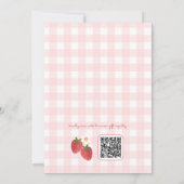 Invitation Aquarelle fraise Berry Sweet Girl Baby shower (Dos)