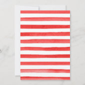 Invitation Aquarelle Fraises et fleurs 21e anniversaire (Dos)