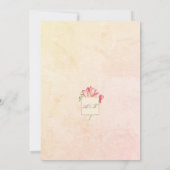 Invitation Aquarelle Freesia Sunset Peach (Dos)