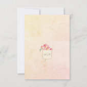 Invitation Aquarelle Frénésie Couche de soleil RSVP (Dos)