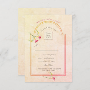 Invitation Aquarelle Frénésie Couche de soleil RSVP