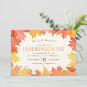 Invitation Aquarelle Friendsgiving (Debout devant)