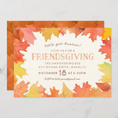 Invitation Aquarelle Friendsgiving (Devant / Derrière)