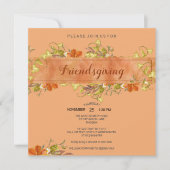 Invitation Aquarelle Friendsgiving Rustic Fall Leeds (Devant)