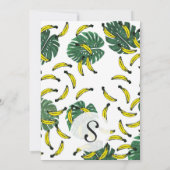 Invitation Aquarelle Fromage suisse Plante et bananes (Dos)