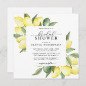 Invitation Aquarelle Fruit Citron Fête des mariées Boho Éléga (Devant / Derrière)