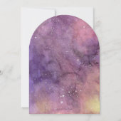 Invitation Aquarelle Galaxie Baby shower céleste Arche (Dos)