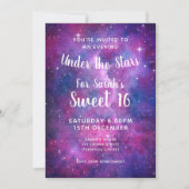 Invitation Aquarelle Galaxie Sous Les Étoiles (Devant)