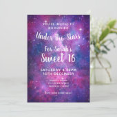 Invitation Aquarelle Galaxie Sous Les Étoiles (Debout devant)