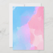 Invitation Aquarelle garçon fille sexe révéler (Dos)