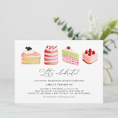 Invitation Aquarelle gâteaux sucrés Bridesservantes Déjeuner (Debout devant)