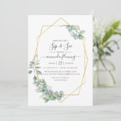 Invitation Aquarelle Géométrique Eucalyptus Sip et voir (Debout devant)