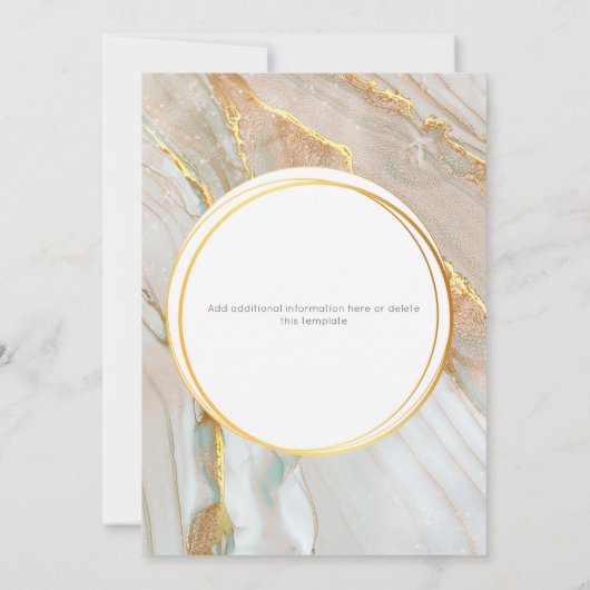 Invitation Aquarelle géométrique marine océanique à motif de (Dos)