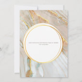 Invitation Aquarelle géométrique marine océanique pieuvre bil (Dos)