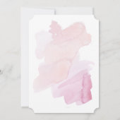 Invitation Aquarelle géométrique moderne rose pâle Eucalyptus (Dos)
