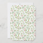 Invitation Aquarelle géométrique rouge de Noël (Dos)