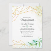 Invitation Aquarelle Géométrique Virtual Baby ou Fête des mar (Devant)