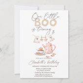 Invitation Aquarelle Ghost Boo Tea Party Halloween (Devant)