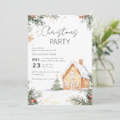 Invitation Aquarelle Gigantpain Maison Noël (Debout devant)