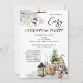 Invitation Aquarelle Gnome Soirée de Noël cosy (Devant)