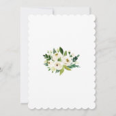 Invitation Aquarelle Gold Frame Baptême Floral Baptême Floral (Dos)