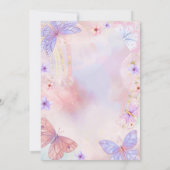 Invitation Aquarelle Gold Lilac Butterfly Rainbow Anniversair (Dos)