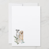 Invitation Aquarelle Golden Retriever & Catahoula Leopard (Dos)