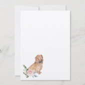 Invitation Aquarelle Golden Retriever, Cocker Spaniel Floral (Dos)