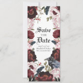 Invitation Aquarelle gothique romantique Corbeau Enregistrer  (Devant)