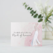 Invitation Aquarelle Gown "Serez-vous ma servante d'honneur" (Debout devant)