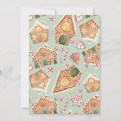 Invitation Aquarelle grand pain d'épices Maison Noël (Dos)
