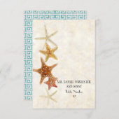 Invitation Aquarelle grecque modèle cléStarfish Beach Mariage (Devant / Derrière)
