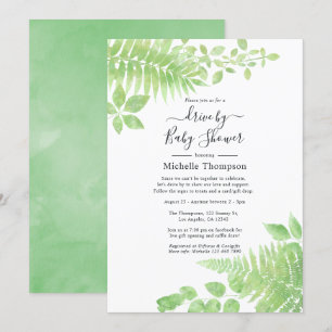 Invitation Aquarelle Green Drive Par la nuptiale ou le Baby s