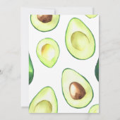 Invitation Aquarelle Green Girl Avocado Anniversaire (Dos)