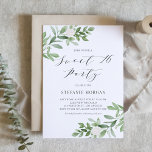 Invitation Aquarelle Greeney et Sweet sixteen de fleurs blanc<br><div class="desc">Invités Invitations à votre évènement avec cette invitation personnalisée à la fête d'anniversaire sweet sixteen. Il présente des bouquets d'aquarelle de verdure et des fleurs blanches assortis à un motif botanique. Personnalisez en ajoutant vos détails. Cette invitation verdoyante douce 16 est parfaite pour les fêtes d'anniversaire du printemps et de...</div>